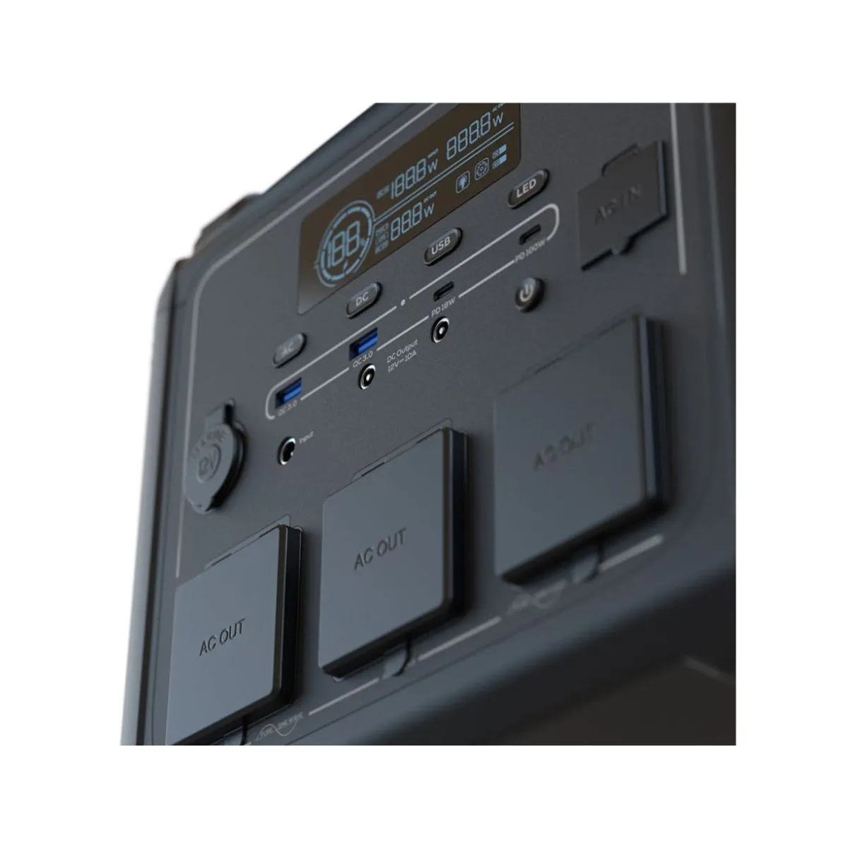 Generador Forza Titan detalle puertos AC