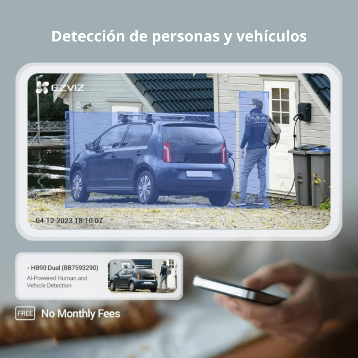 EZVIZ HB90 Dual detección de personas y vehículos con IA