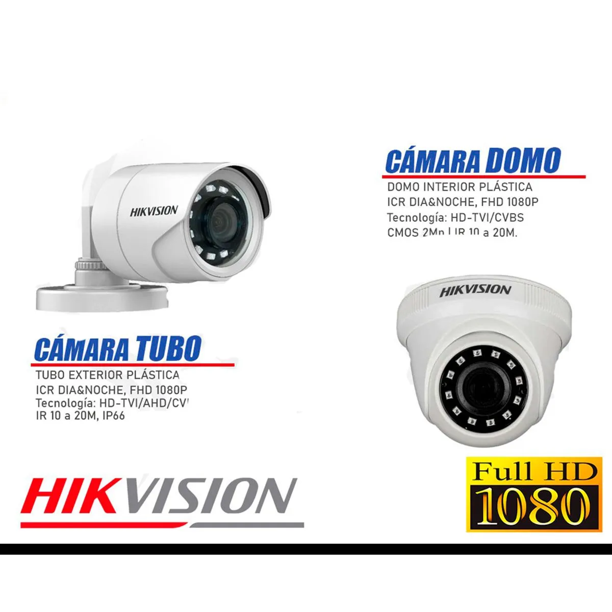Kit 7 Hikvision HD 720p + Disco 1TB Oferta P2P HDMI