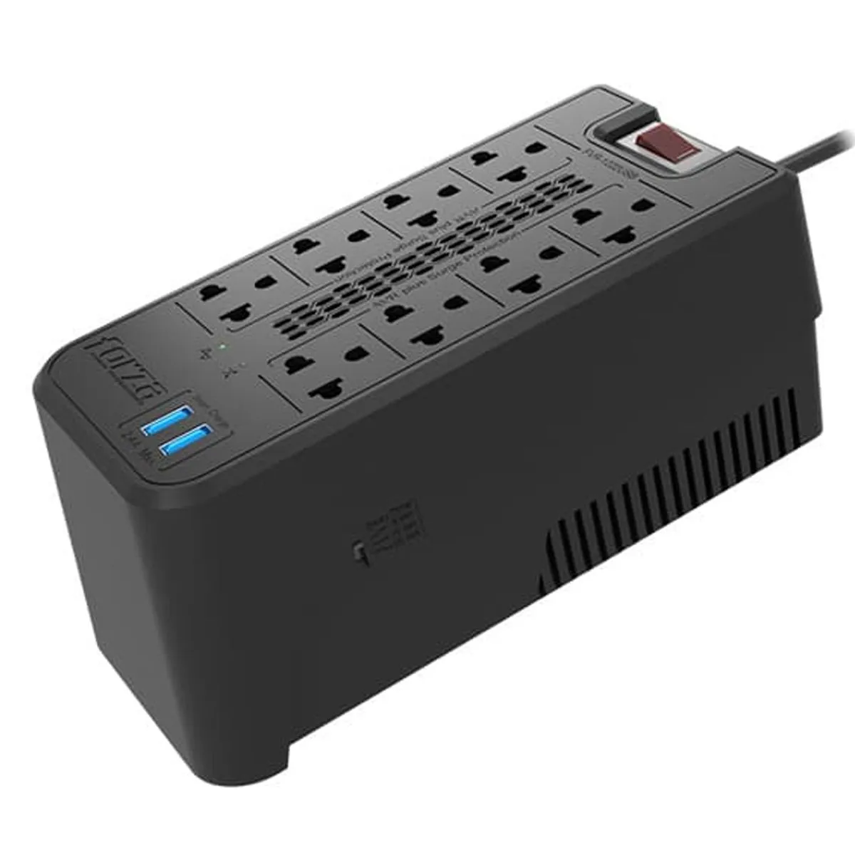 Estabilizador Forza FVR-1222USB vista lateral derecha