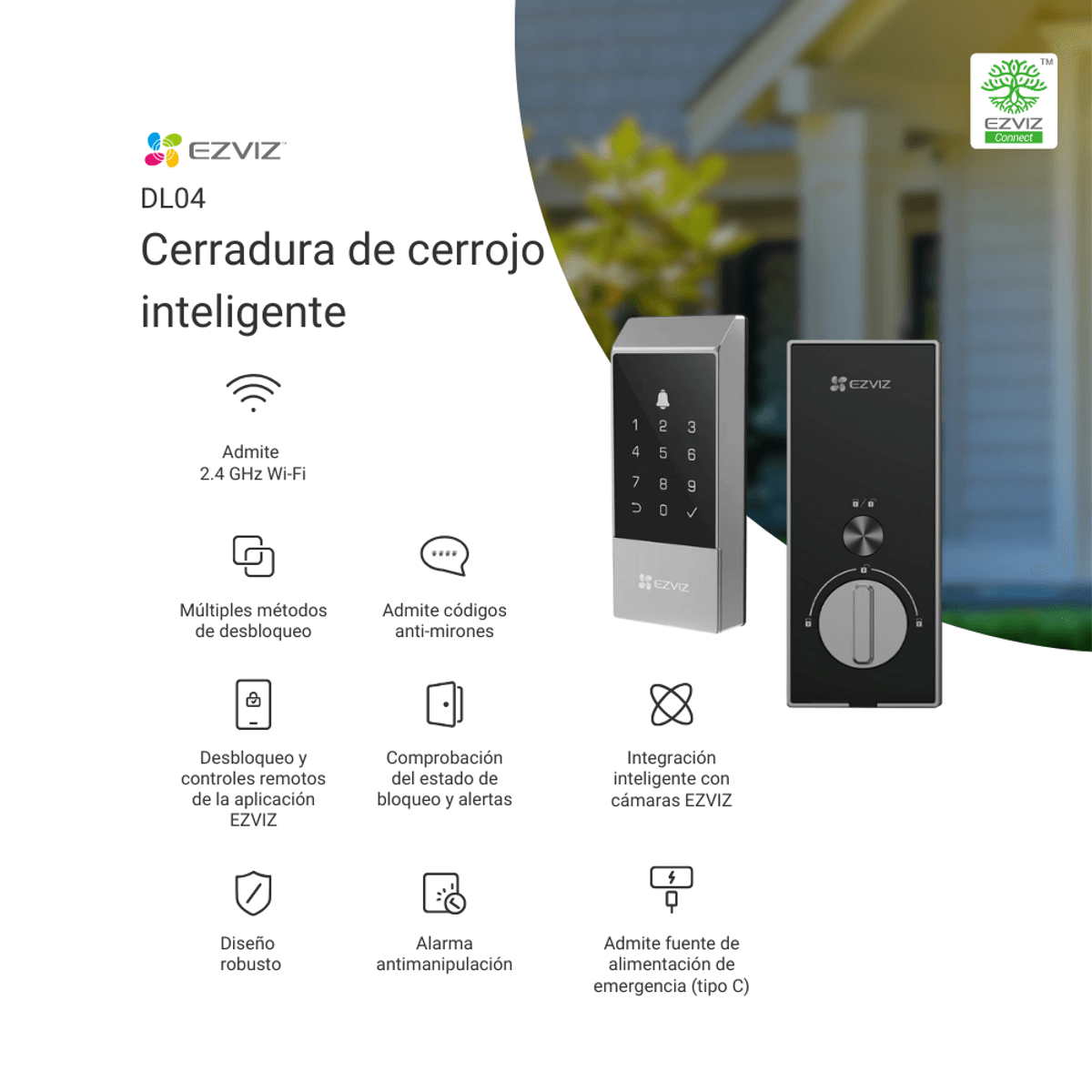Cerradura EZVIZ DL04 características principales