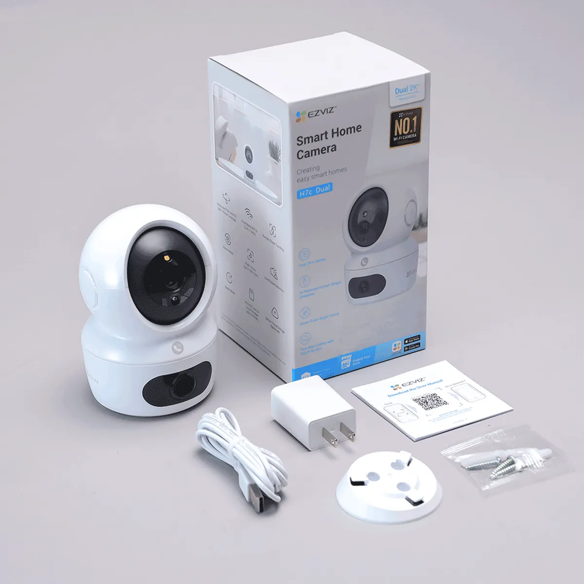 CÁMARA DE SEGURIDAD INTERIOR WIFI EZVIZ DOBLE LENTE H7C